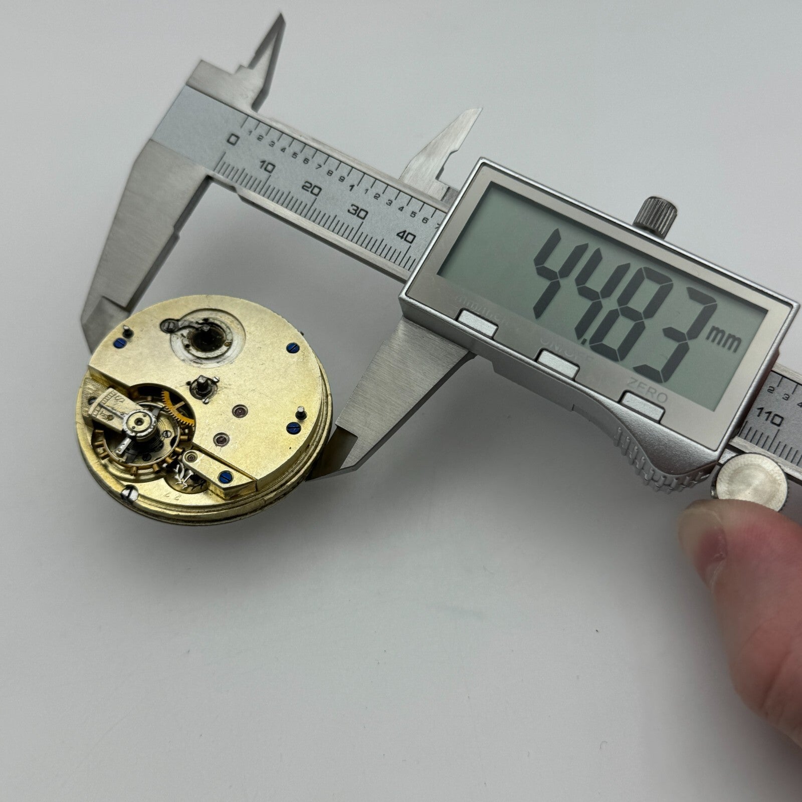 44.8mm Antique Henry E Peck London Swiss Key Wound Pocket Watch Movement PARTS