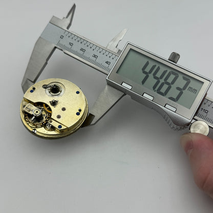 44.8mm Antique Henry E Peck London Swiss Key Wound Pocket Watch Movement PARTS