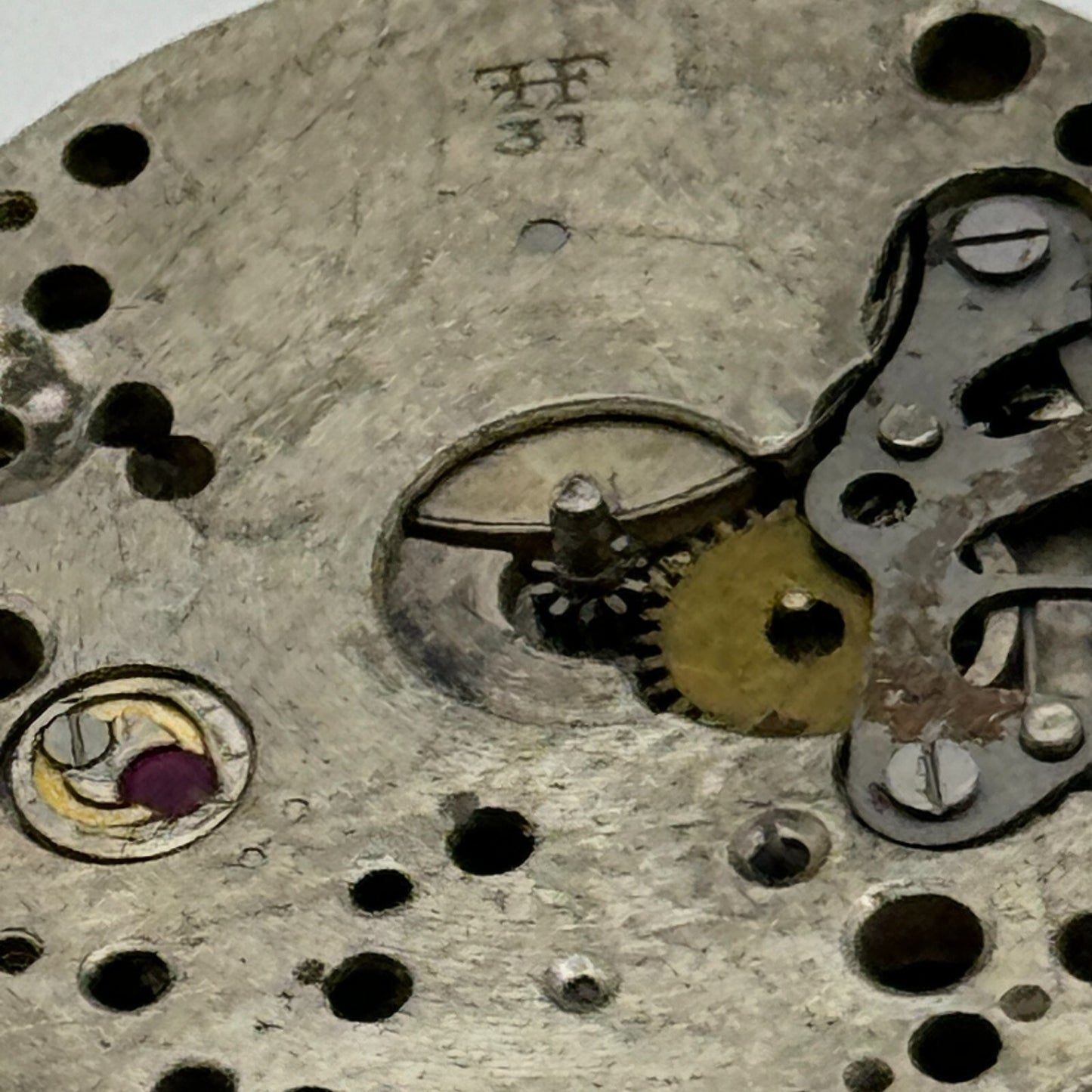 23.6mm FHF 37 Swiss 15 Jewels Manual Wind Watch Movement Vintage PARTS SPARES