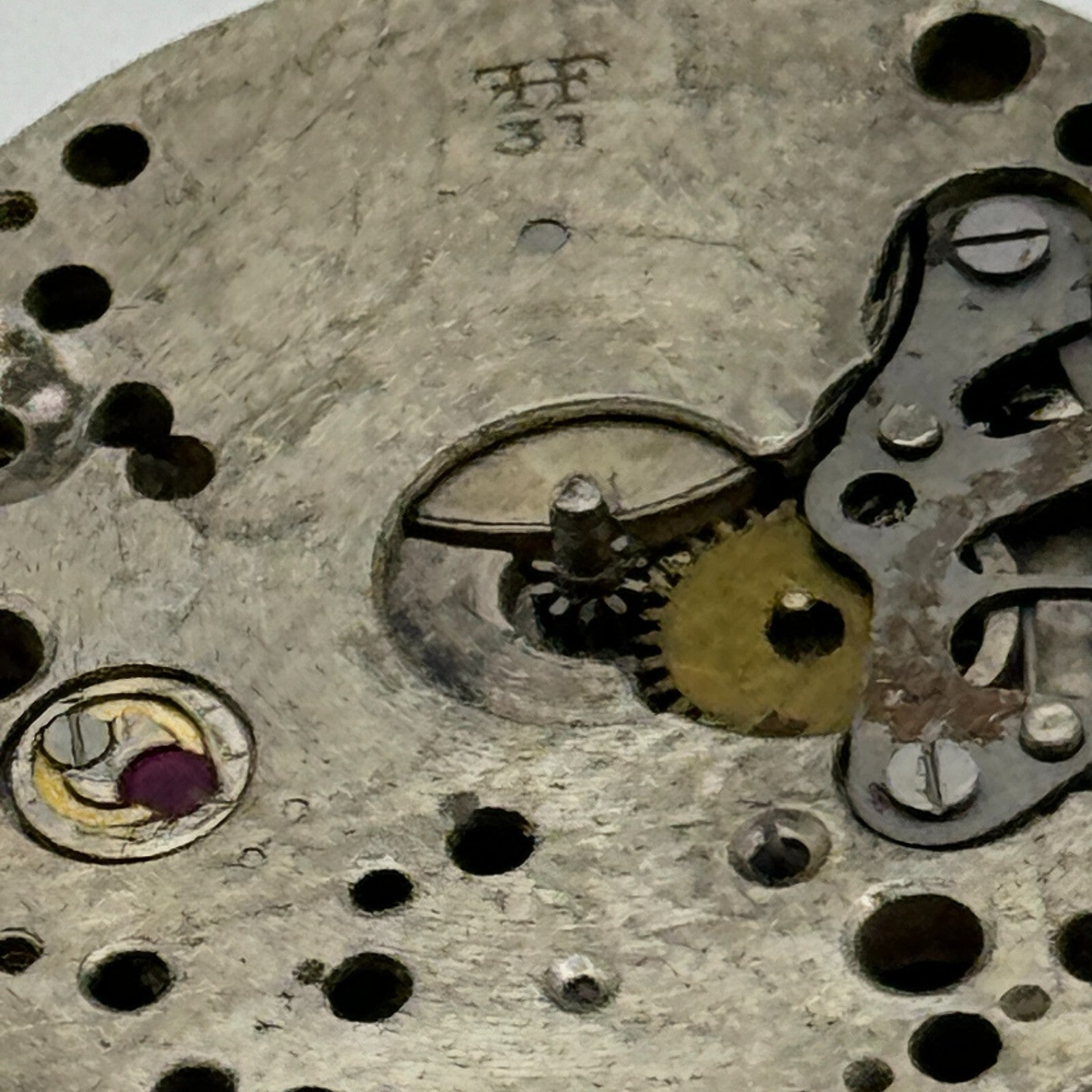 23.6mm FHF 37 Swiss 15 Jewels Manual Wind Watch Movement Vintage PARTS SPARES