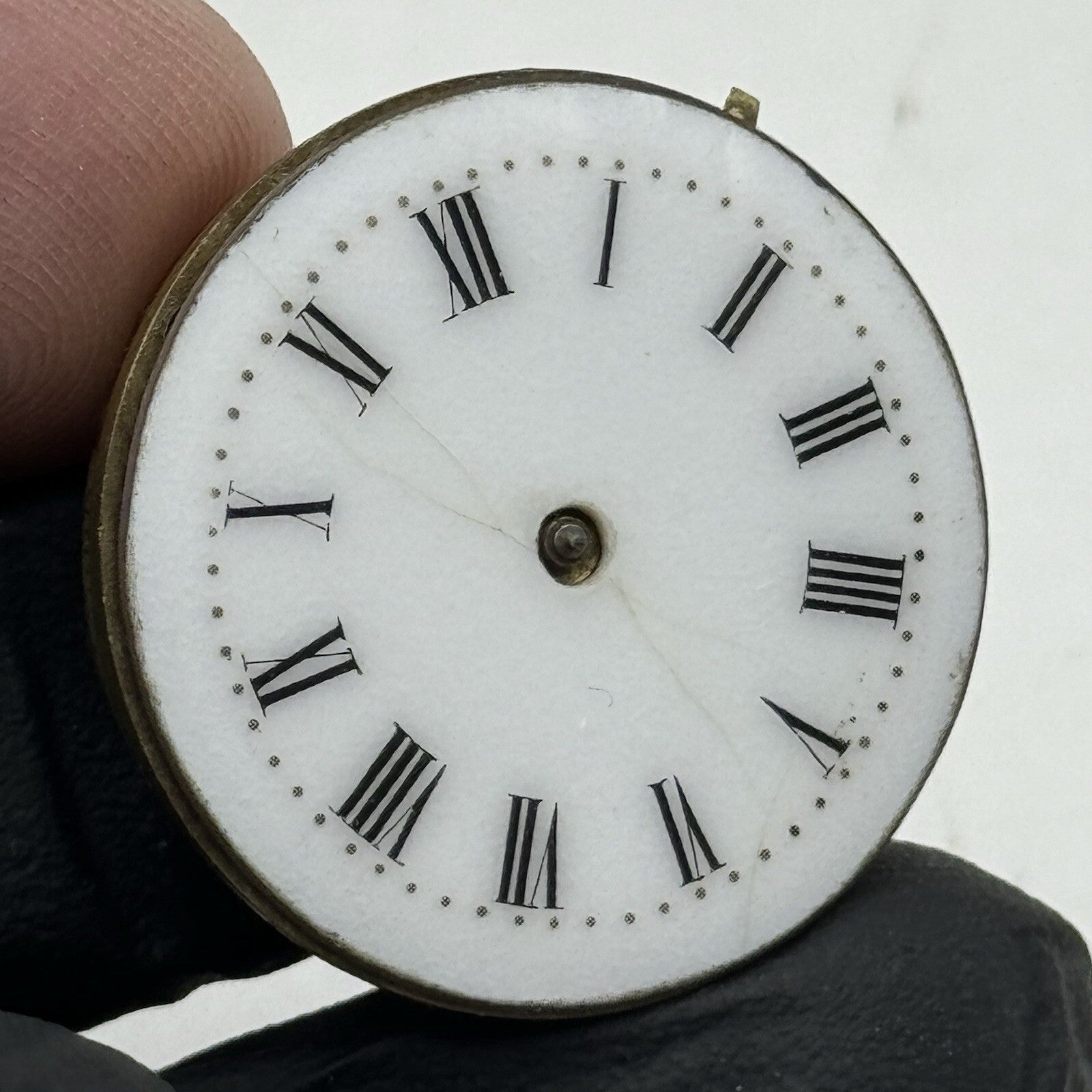 26.7mm Quality White Porcelain Dial Cylinder Watch Movement FOR PARTS
