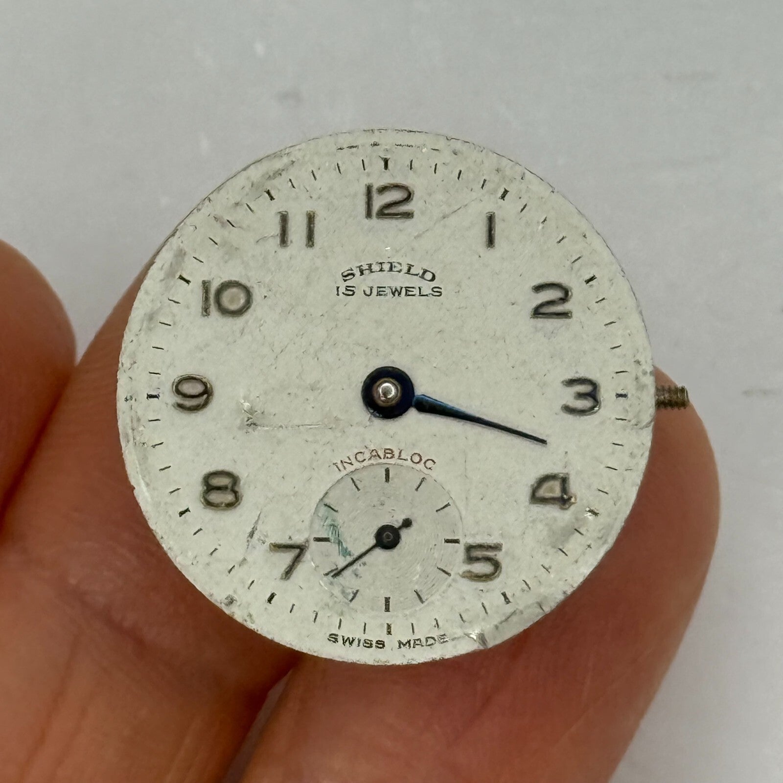 23.6mm Vintage Shield V Model Peseux 170 Manual Wind Watch Movement PARTS REPAIR