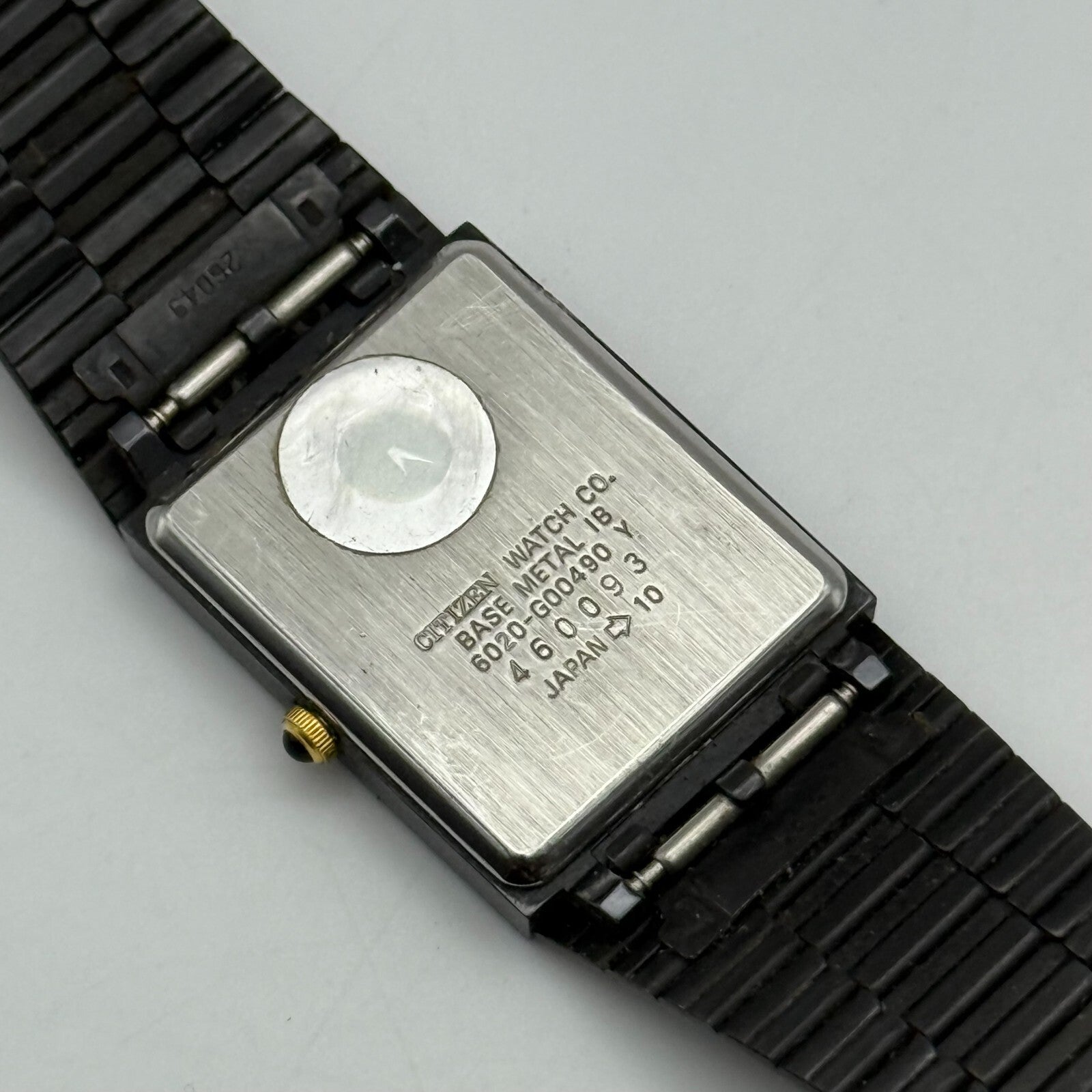 22mm Working Vintage Ladies Citizen CQ Black Dial & Strap Quartz Watch 8 Inches