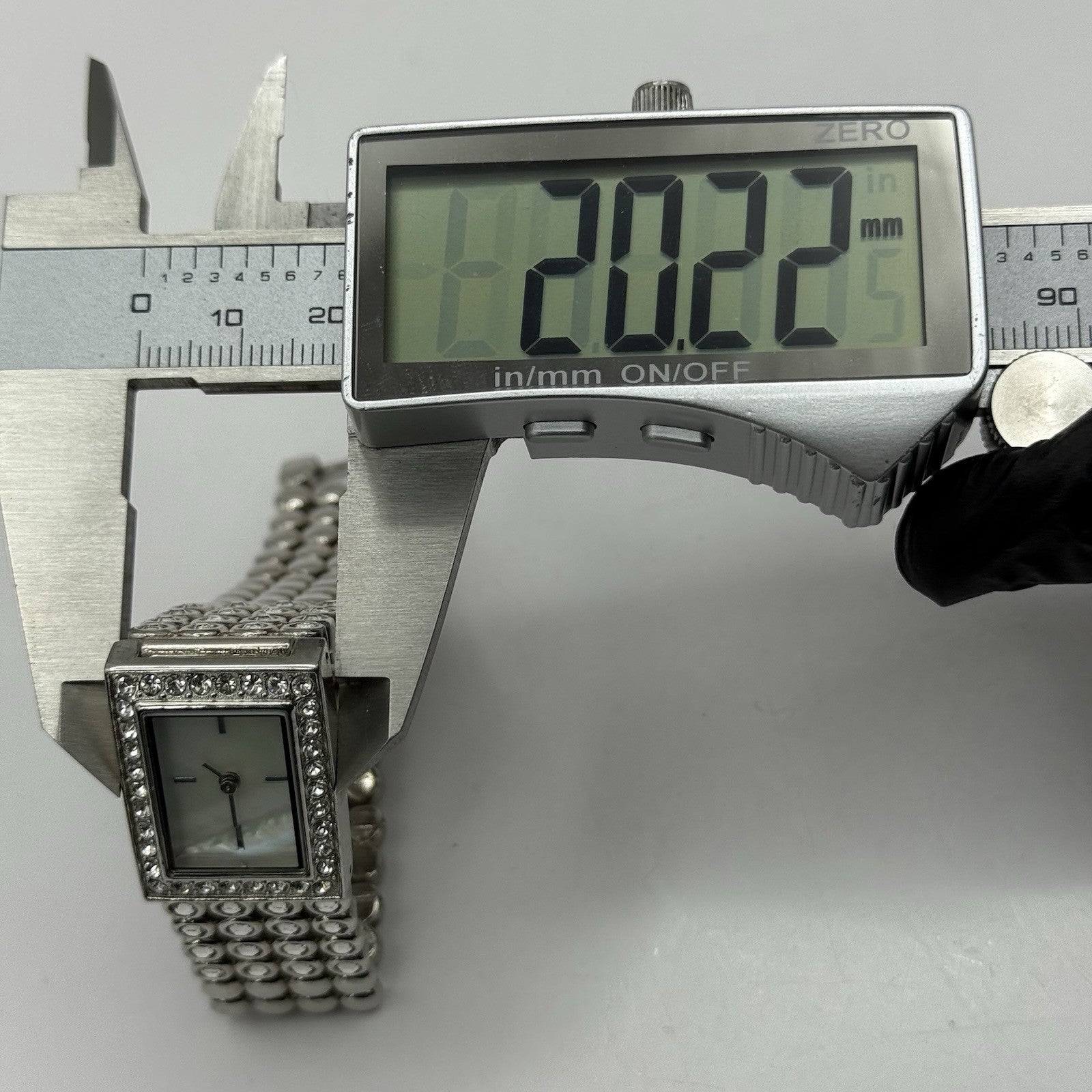 20mm Working Ladies Accessories New Look Silver Tone Jewelled M.O.P Quartz Watch