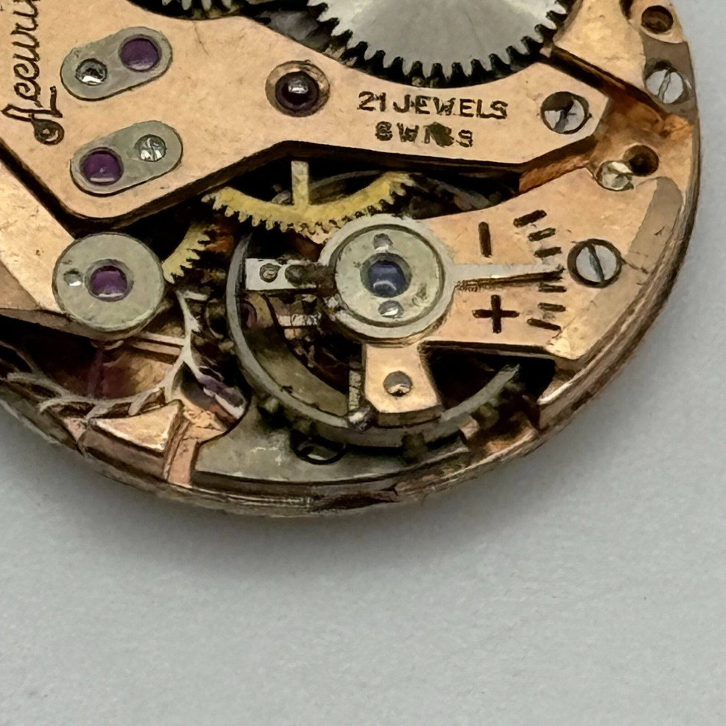 19.7mm Accurist AS A Schild 1156 Manual Wind 21 Jewel Watch Movement PARTS SPARE