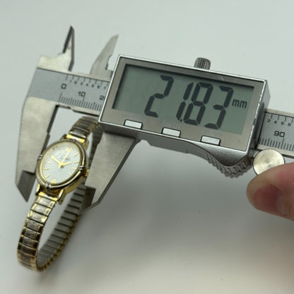 20mm Working Ladies Limit Special Mum Two Tone Quartz Watch Expandable Strap