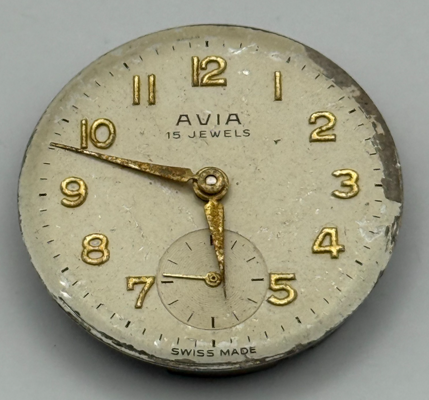 Avia AS 1123 1124 Watch Movement Manual Wind Vintage Swiss Parts Repair 23.5mm