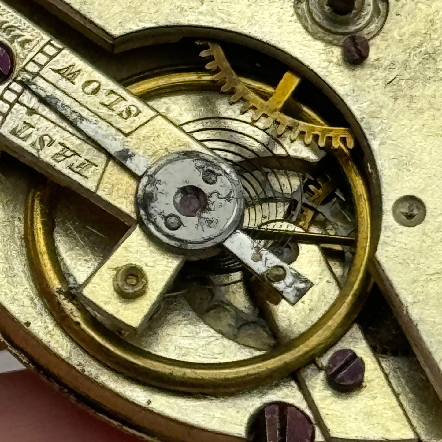 40.7mm Antique Nordmann Geneve Key Wound Pocket Watch Movement PARTS REPAIR