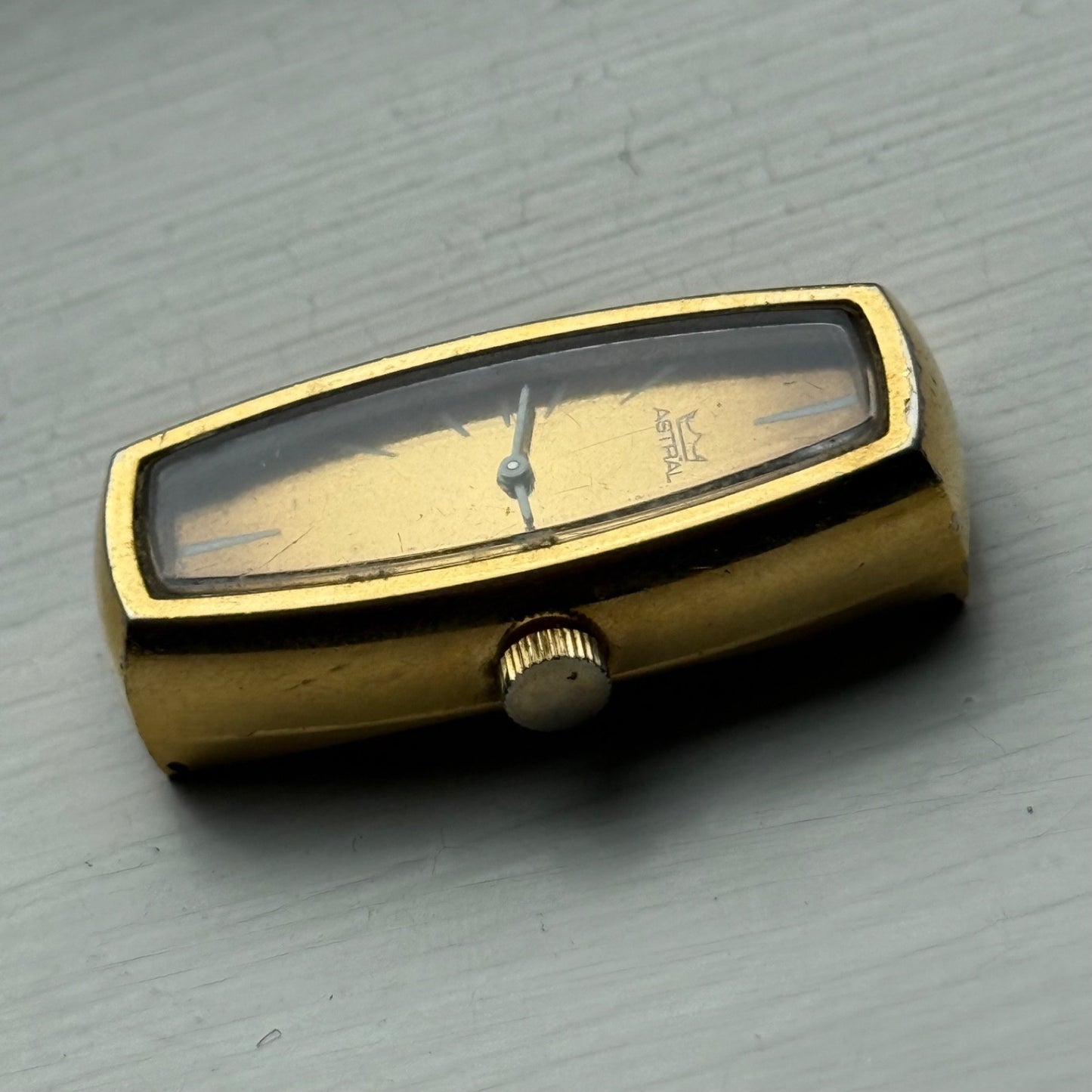 20mm Vintage Astral Rectangle Ronda RL 5101 Manual Wind Watch PARTS / REPAIR