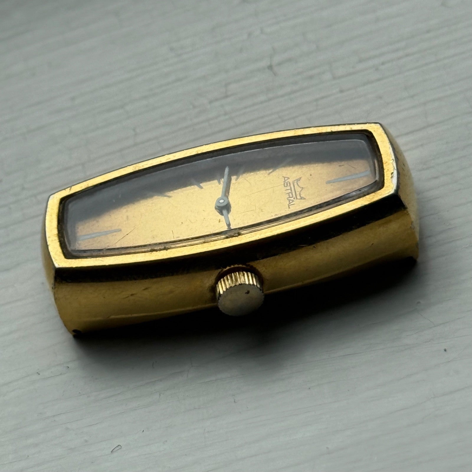 20mm Vintage Astral Rectangle Ronda RL 5101 Manual Wind Watch PARTS / REPAIR