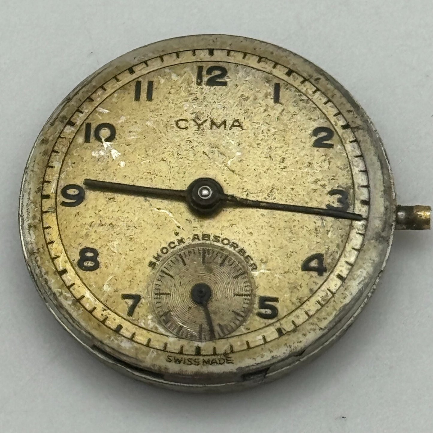 19.7mm Cyma Ref 424k Sub Seconds Manual Wind Watch Movement Swiss Vintage PARTS