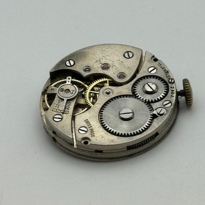 27.3mm Mens Unidentified 15 Jewels Trench Watch Movement Manual Wind Swiss PARTS