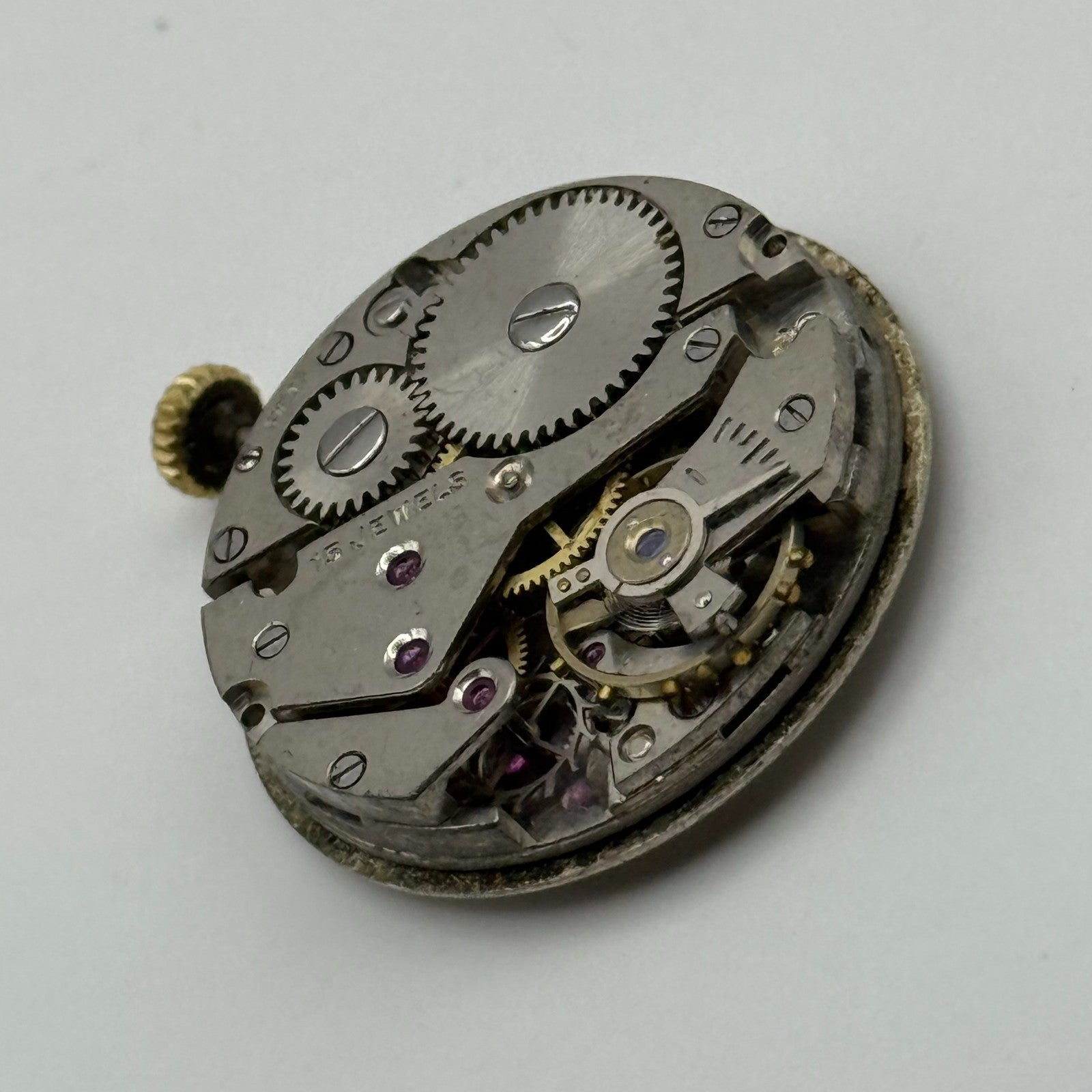 AS 1002 984 Watch Movement Avia Running Manual Wind Vintage Parts Repair 23.6mm