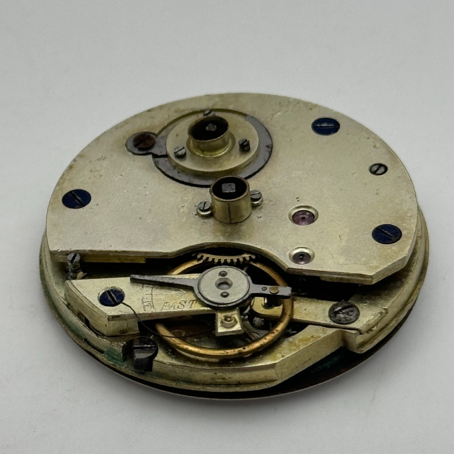 36.1mm Antique Beautiful Porcelain Dial Key Wound Pocket Watch Movement PARTS