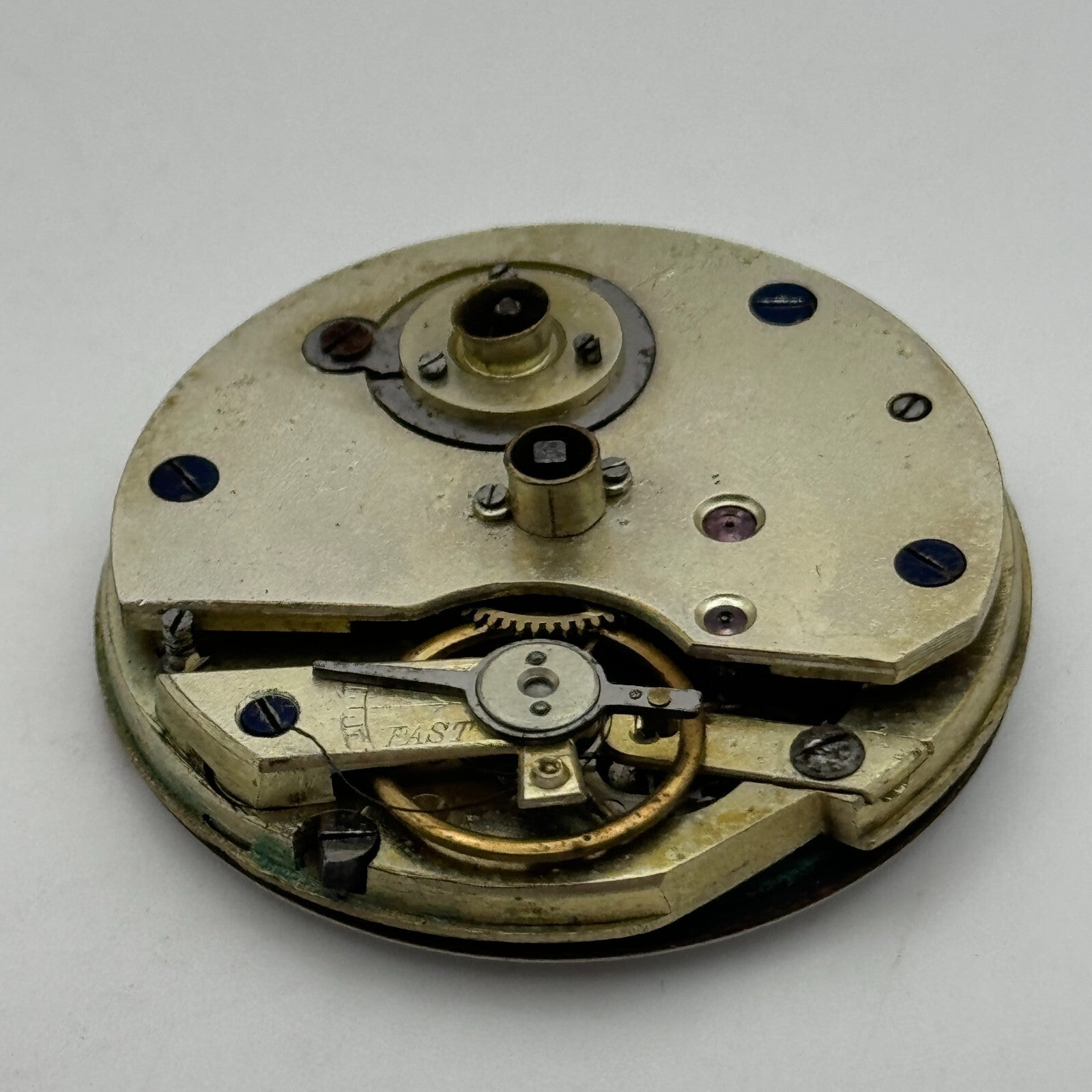36.1mm Antique Beautiful Porcelain Dial Key Wound Pocket Watch Movement PARTS