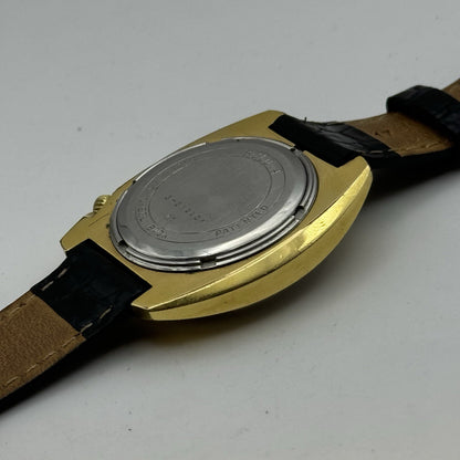 37mm Mens Bulova Accutron 2181F Date Dial Swiss Quartz Vintage Watch TO RESTORE