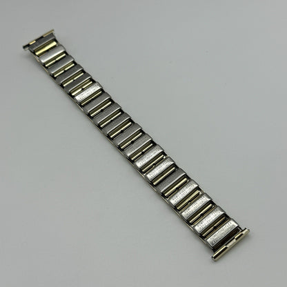 20mm Lug Rowi Fixo Flex Vintage New Old Stock NOS Expandable Strap Black Gold