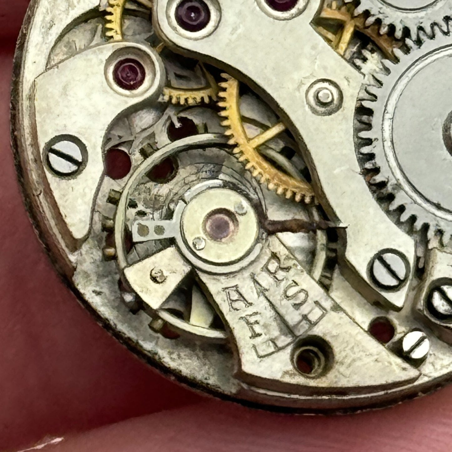 23.6mm FHF 37 Swiss 15 Jewels Manual Wind Watch Movement Vintage PARTS SPARES