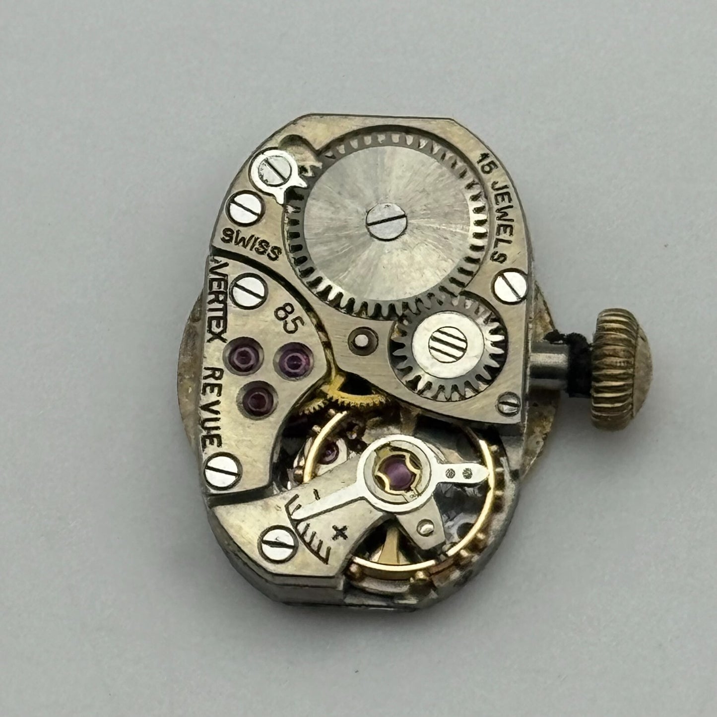 12.7mm Running Vertex Revue 85 Manual Wind 15 Jewels Swiss Watch Movement PARTS