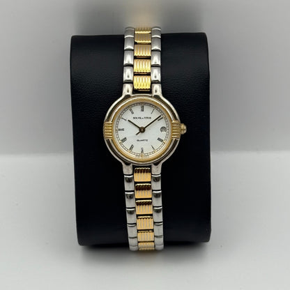 Solvil Et Titus Ladies Quartz Watch Date Dial Two Tone Bracelet Working 25mm