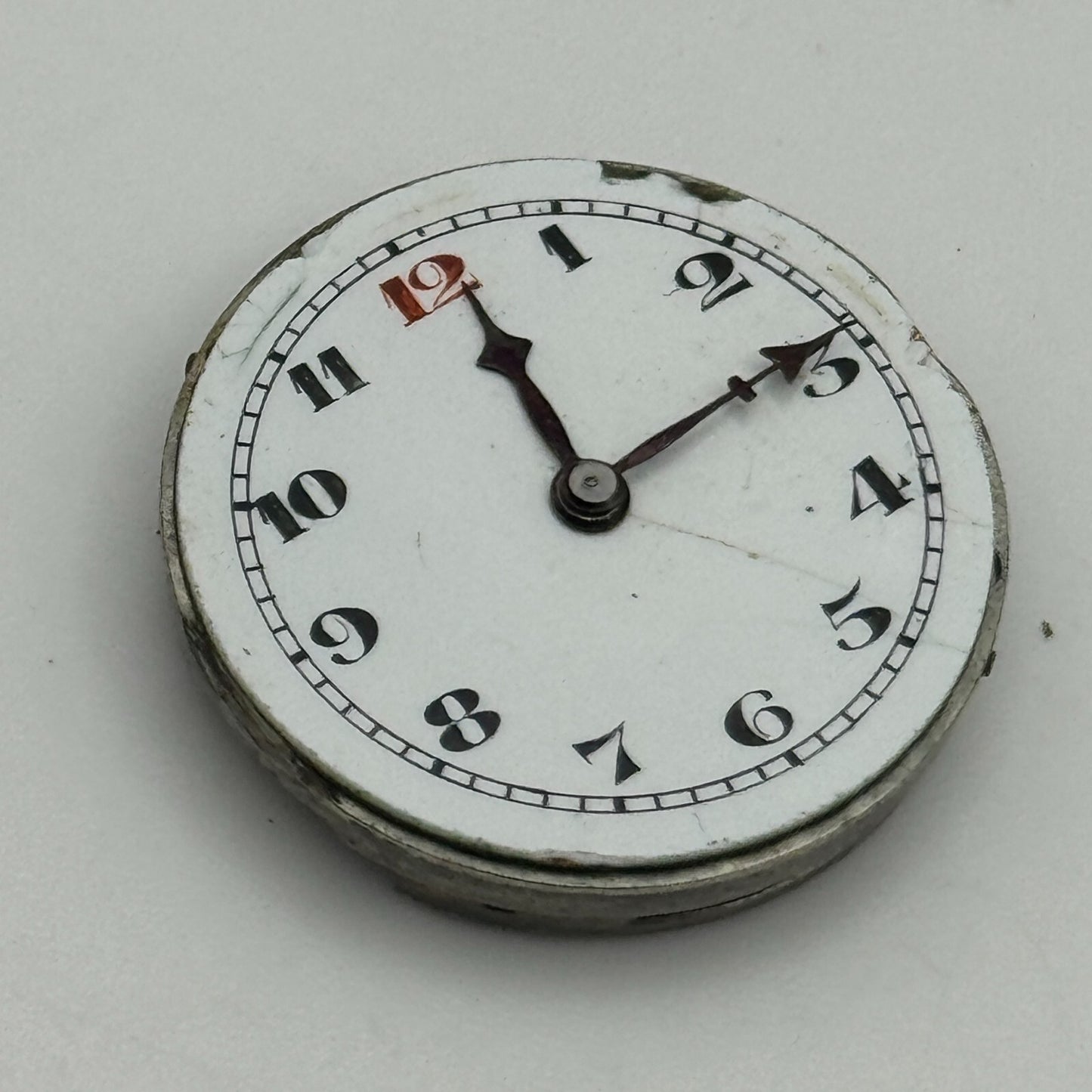 23.7mm Unidentified 15 Jewels Swiss Trench Watch Movement Manual Wind PARTS