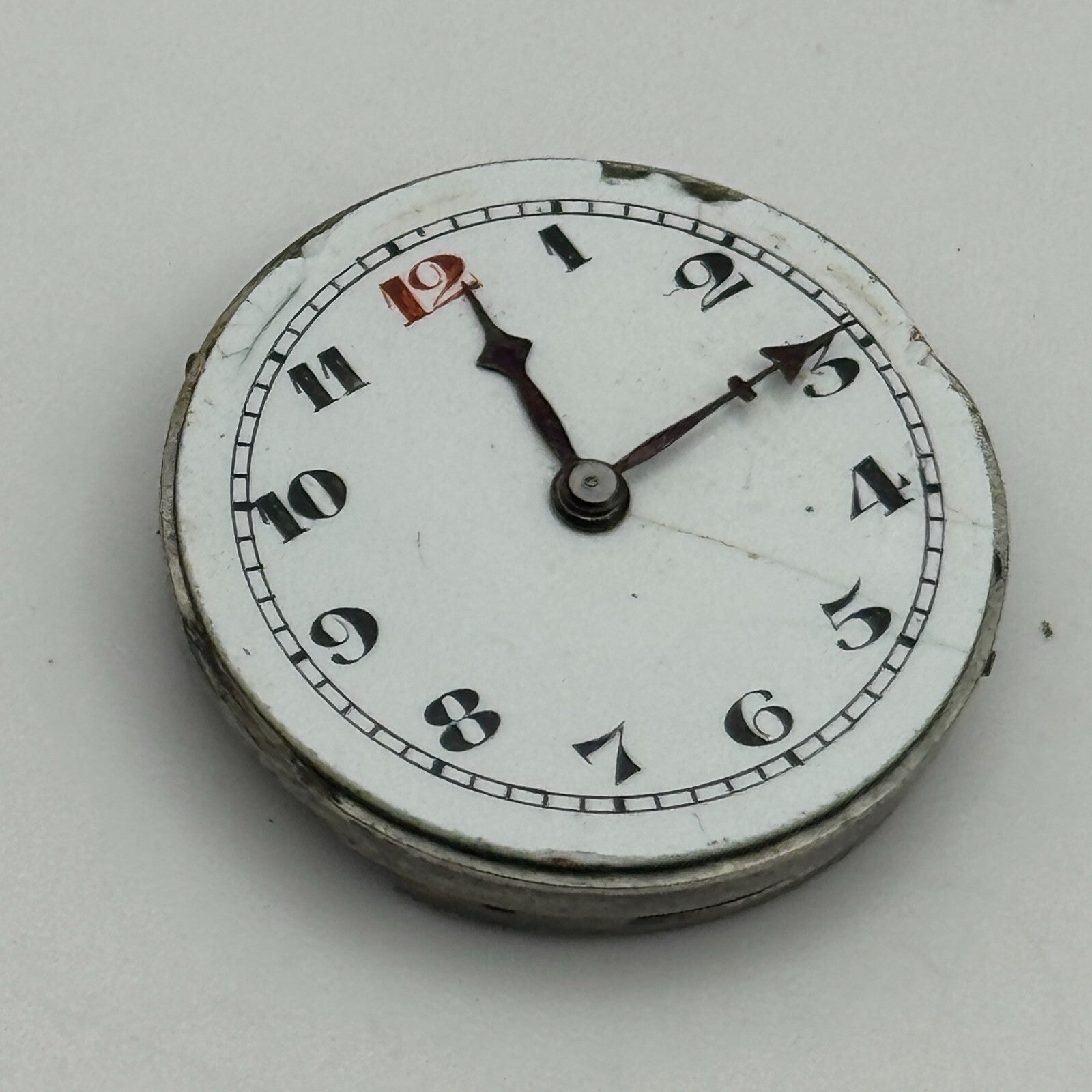 23.7mm Unidentified 15 Jewels Swiss Trench Watch Movement Manual Wind PARTS