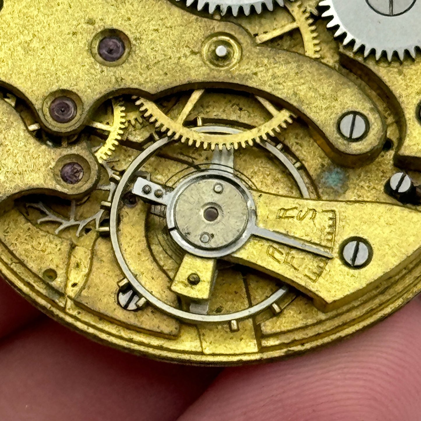 40.7mm Swiss 24 Hour Dial Sub Seconds Pocket Watch Movement Hands PARTS SPARES