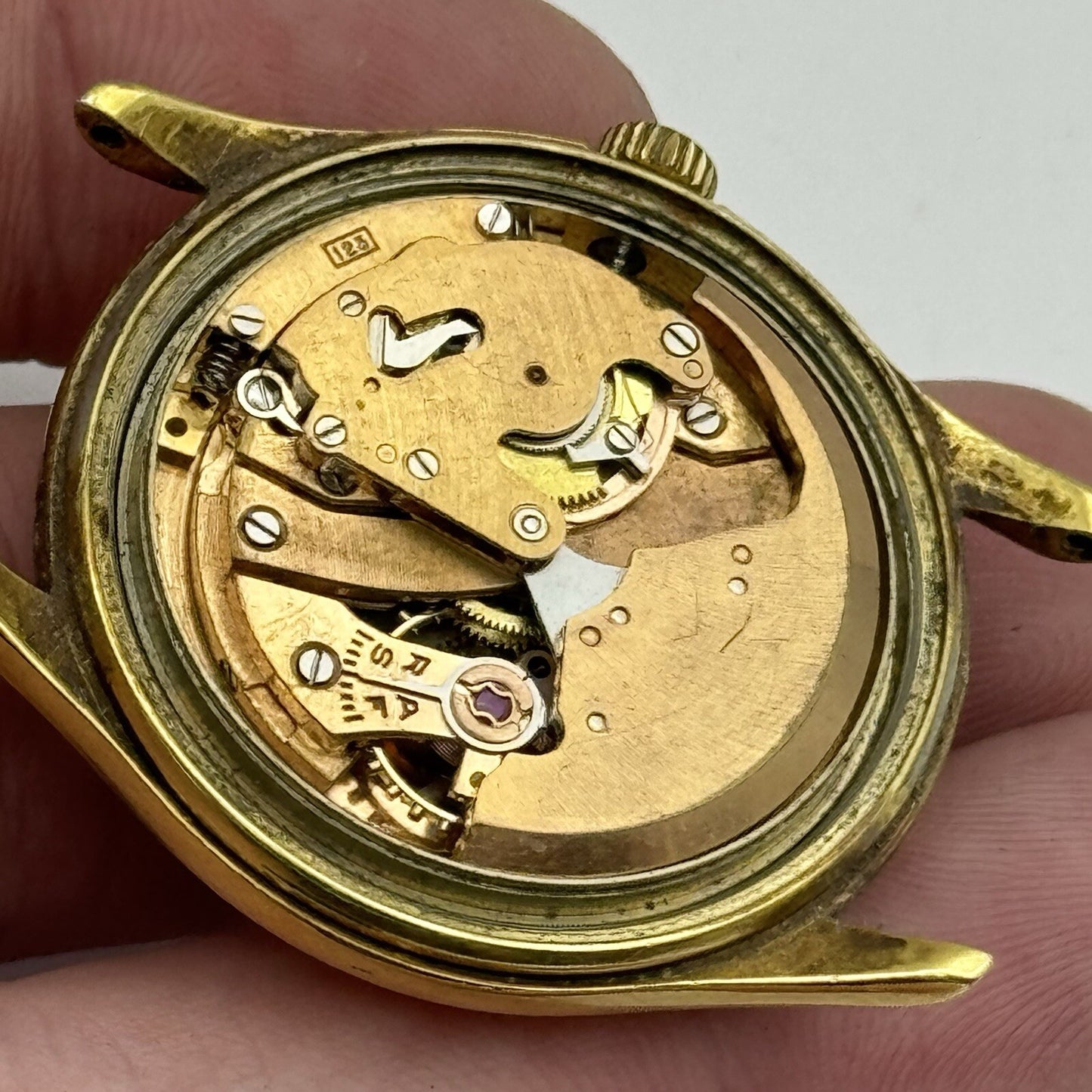 35mm Ebel Cal 123 / 1344 Automatic Bumper Sweep Secs Vintage Watch - TO RESTORE