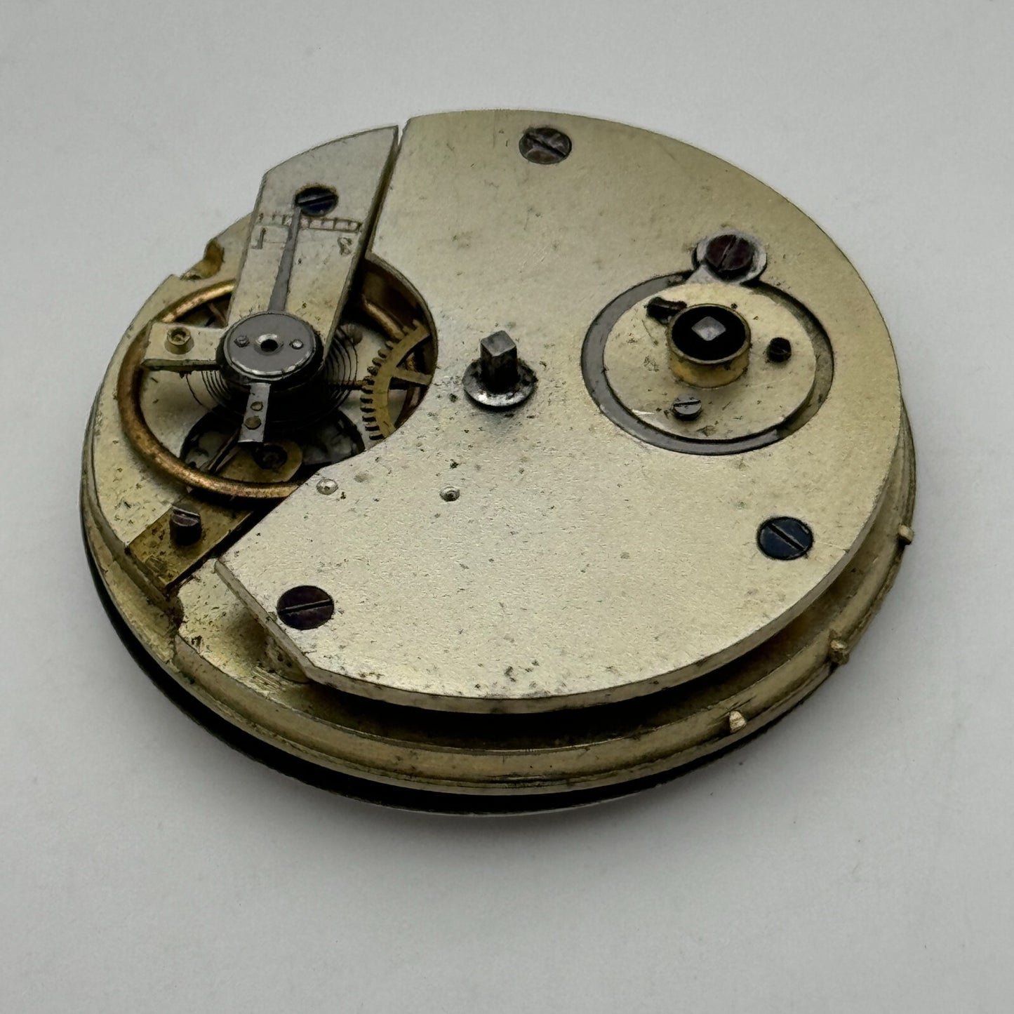 41.1mm J H Stanley Deptford Balance Intact Key Wound Pocket Watch Movement PARTS