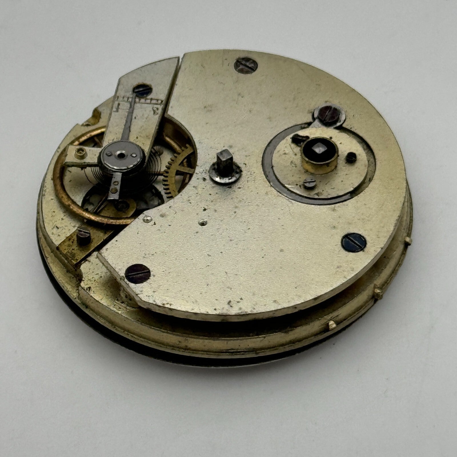 41.1mm J H Stanley Deptford Balance Intact Key Wound Pocket Watch Movement PARTS