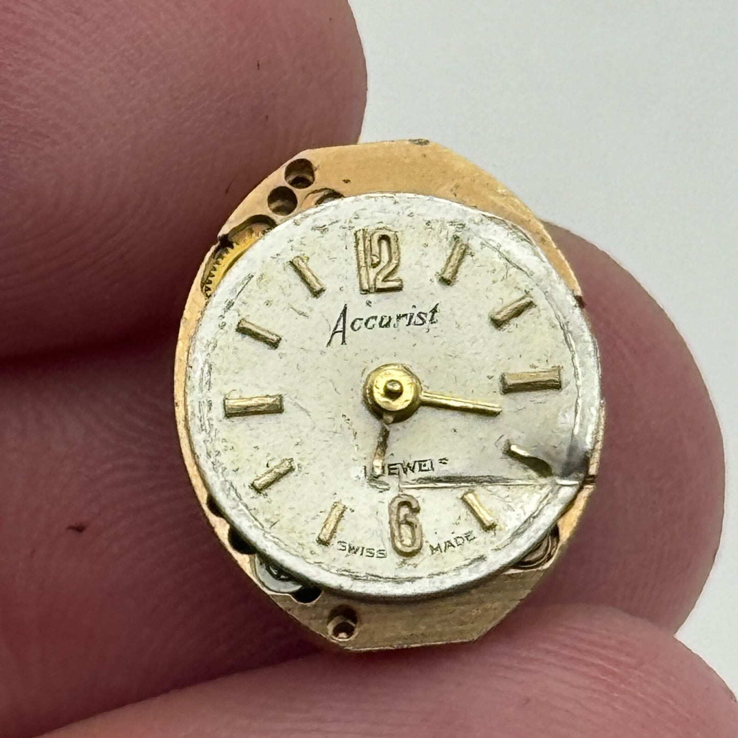 12.9mm Ladies Accurist ETA 2485 Manual Wind Watch Movement Swiss Vintage PARTS