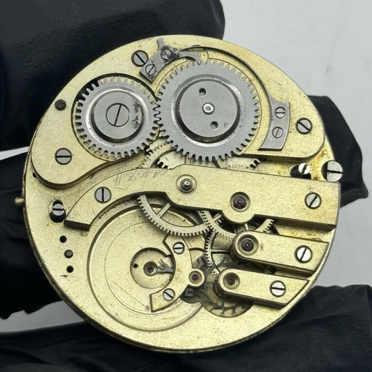 42.8mm J M Buff Partial Cylinder Quality Pocket Watch Movement FOR PARTS