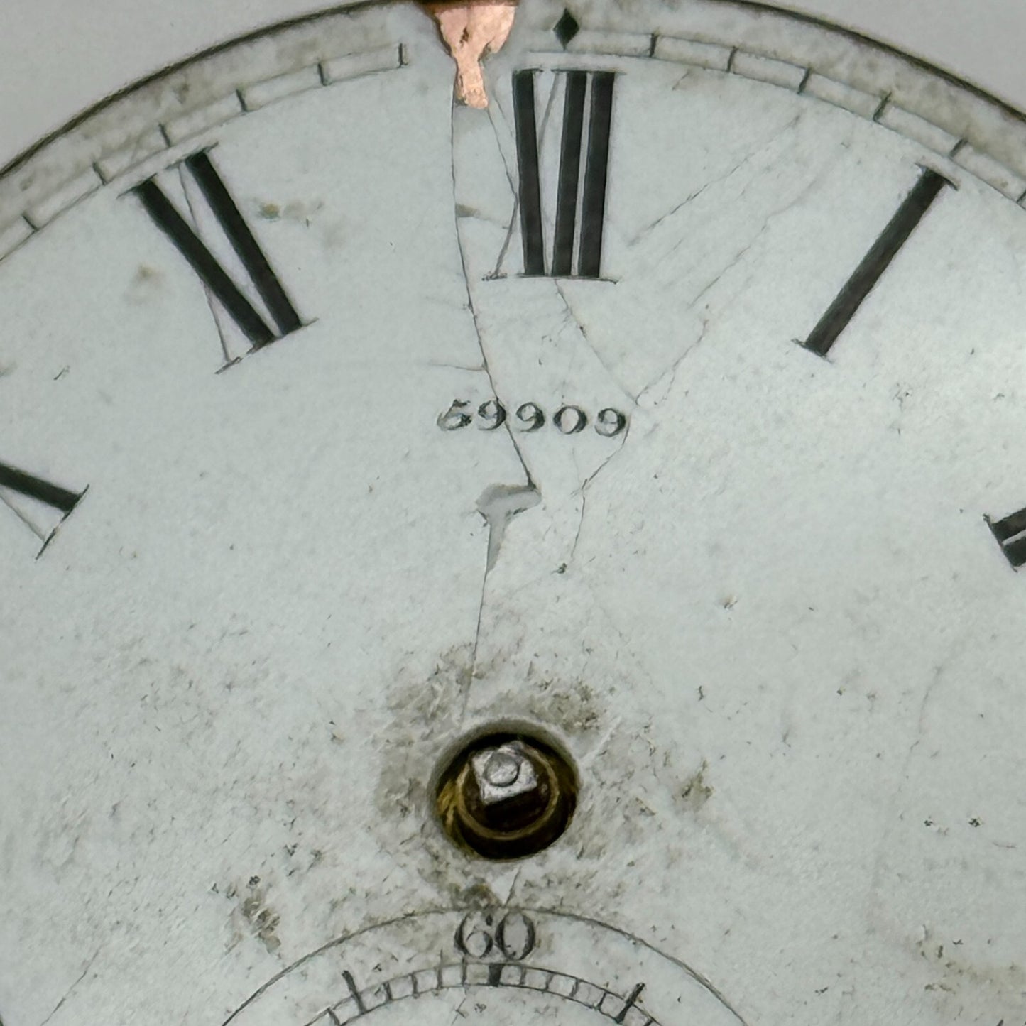 39.7mm W B Lahe Romford Antique English Fusee Pocket Watch Movement PARTS SPARES