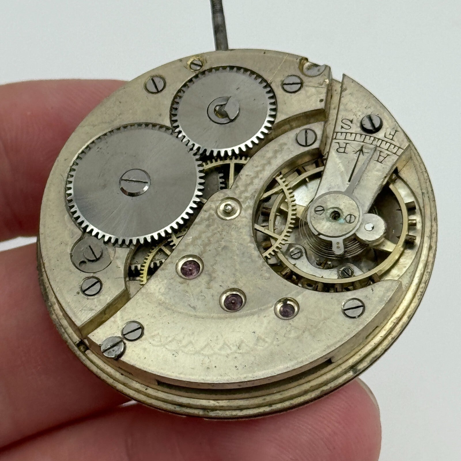 43mm S Smith & Son 9 Strand London Vintage Open Face Pocket Watch Movement PARTS