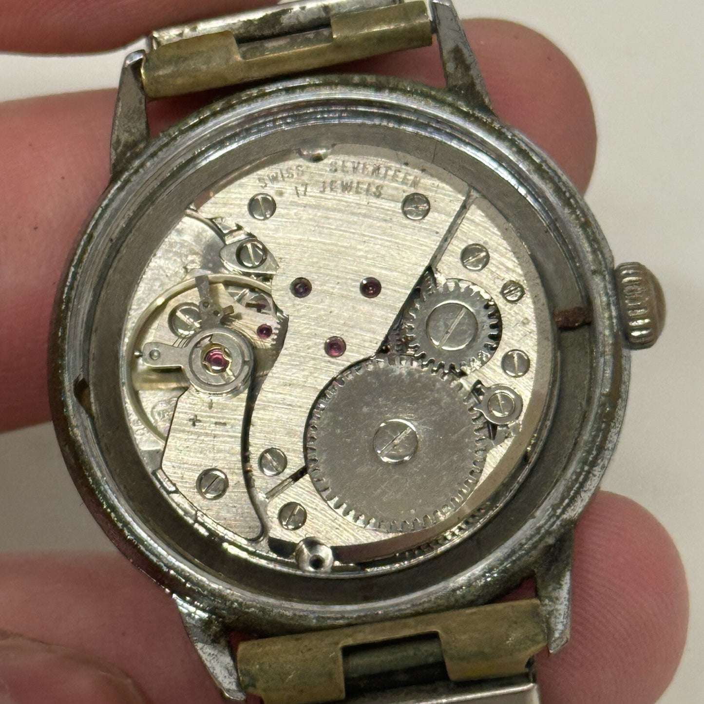 33mm WORKING Vintage Le Cheminant Manual Wind FHF ST 96 Wristwatch To Restore