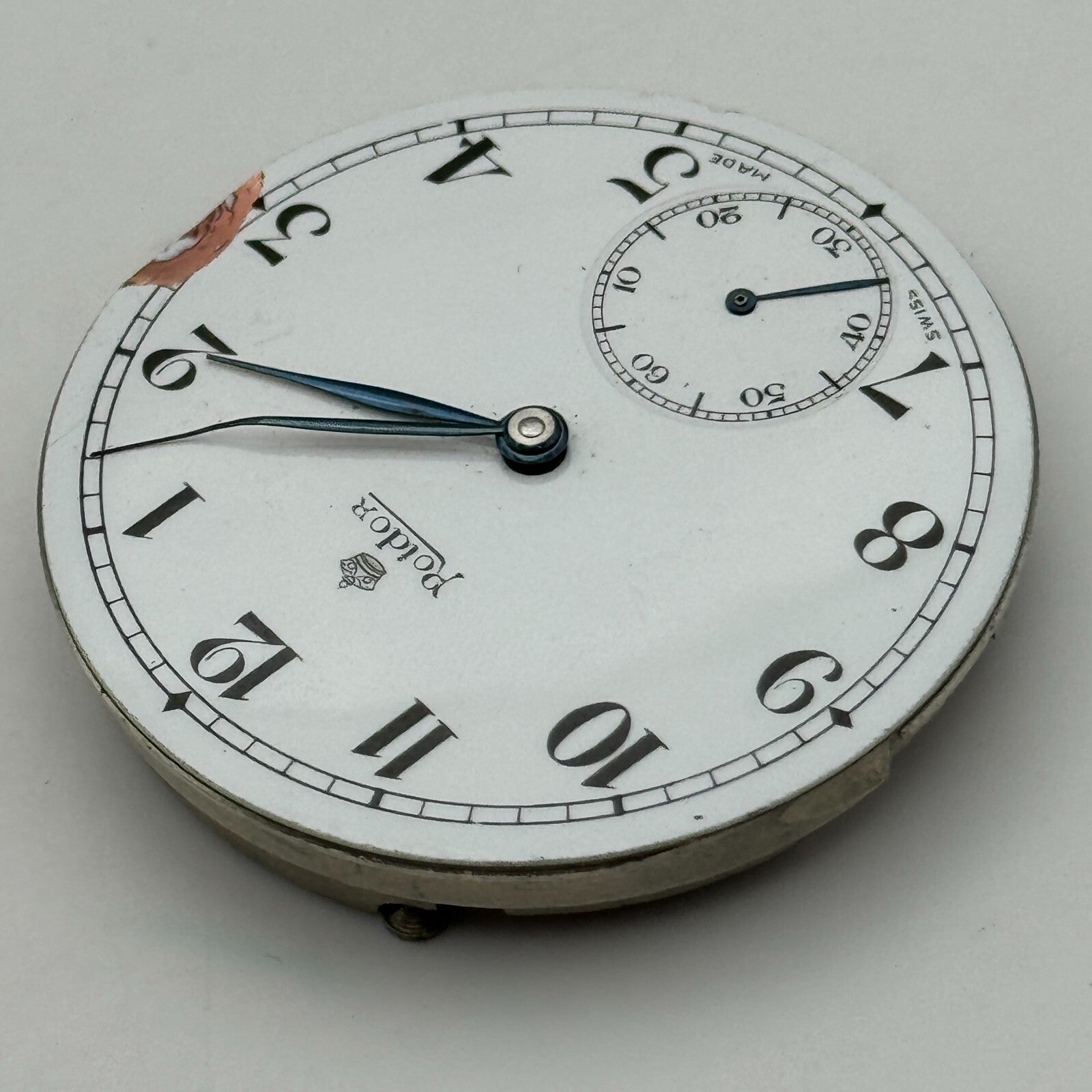 43mm Good Quality Roldor 17 Jewels Hunter Swiss Pocket Watch Movement FOR PARTS