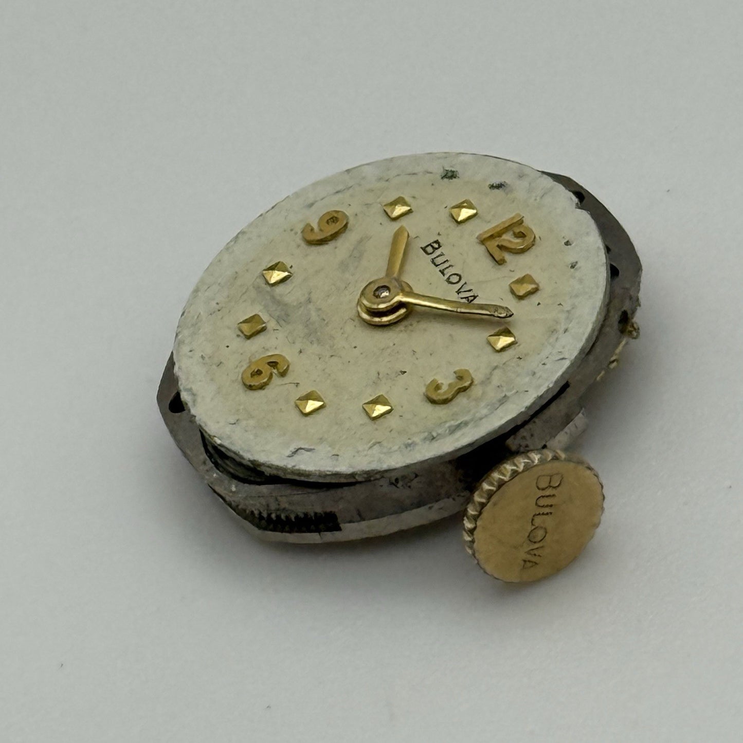 12.9mm Vintage Ladies Bulova 5AD Manual Wind Swiss Watch Movement PARTS REPAIR