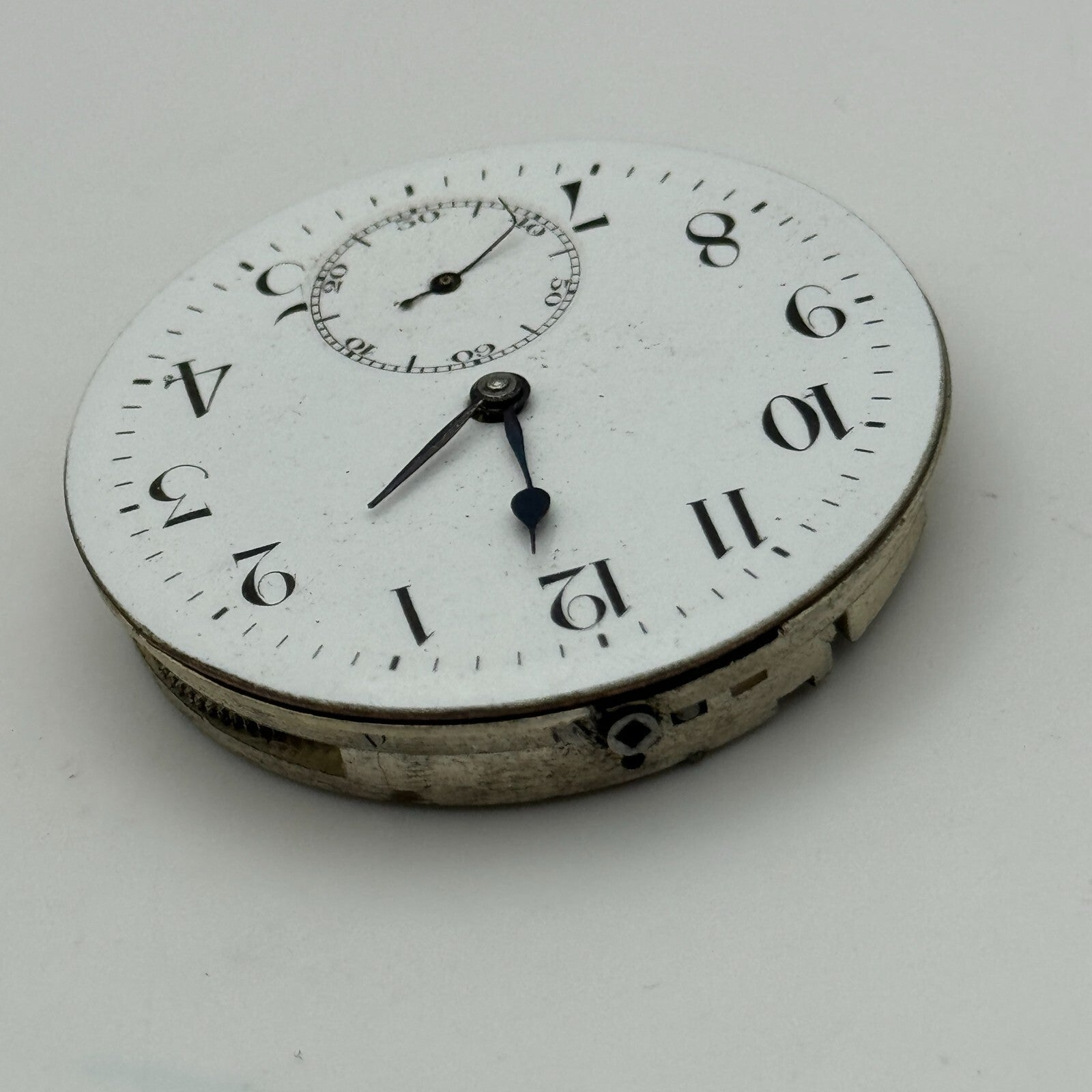 43.1mm Vintage Open Face Swiss Made Pocket Watch Movement PARTS REPAIR SPARES