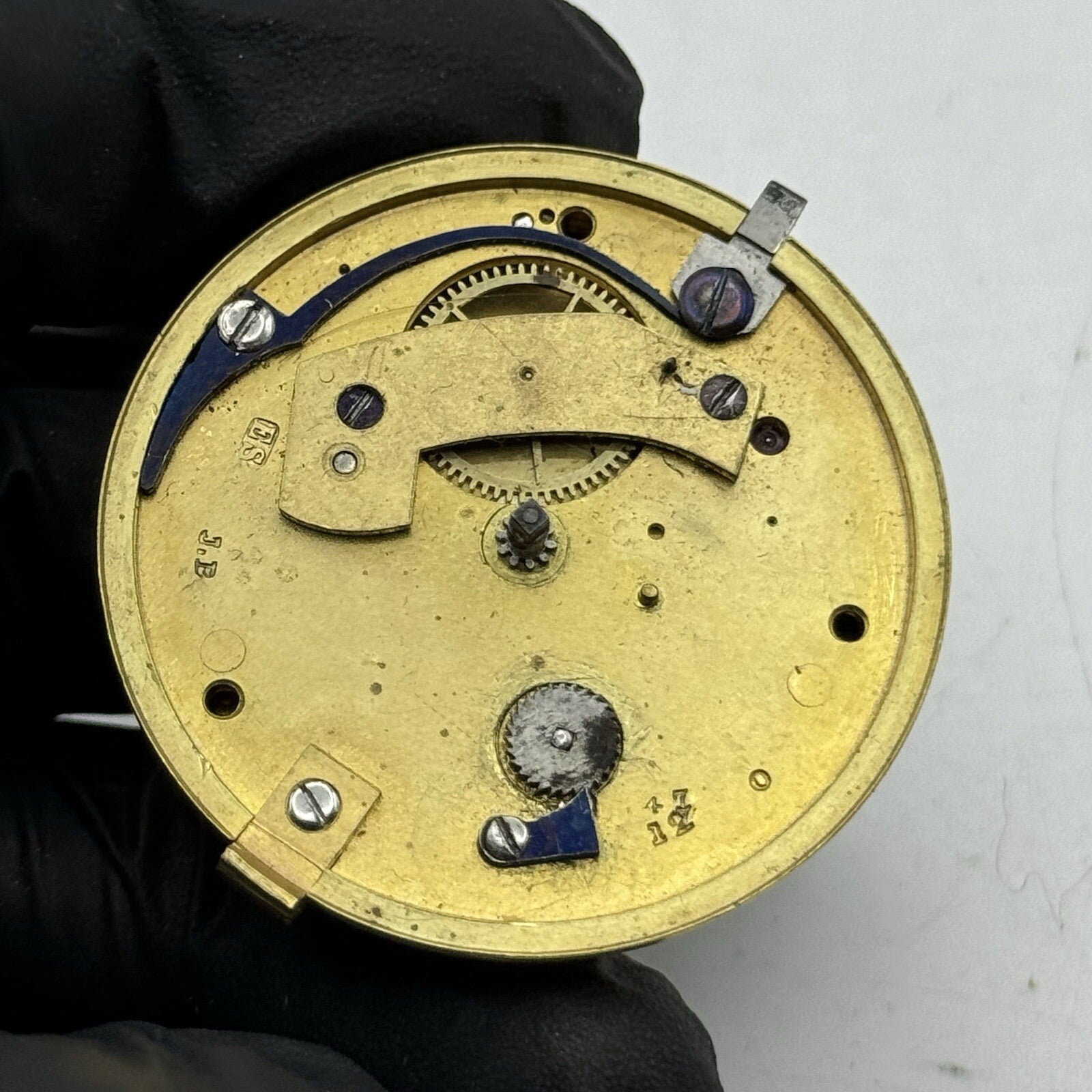 41.7mm J Medcalf Malden Road Antique Fusee Pocket Watch Movement FOR PARTS