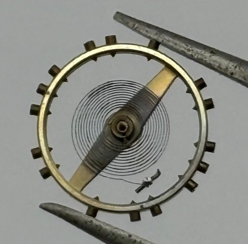 ETA 1080 Balance Wheel Complete And Spring  157 M Watch Movement Parts NOS