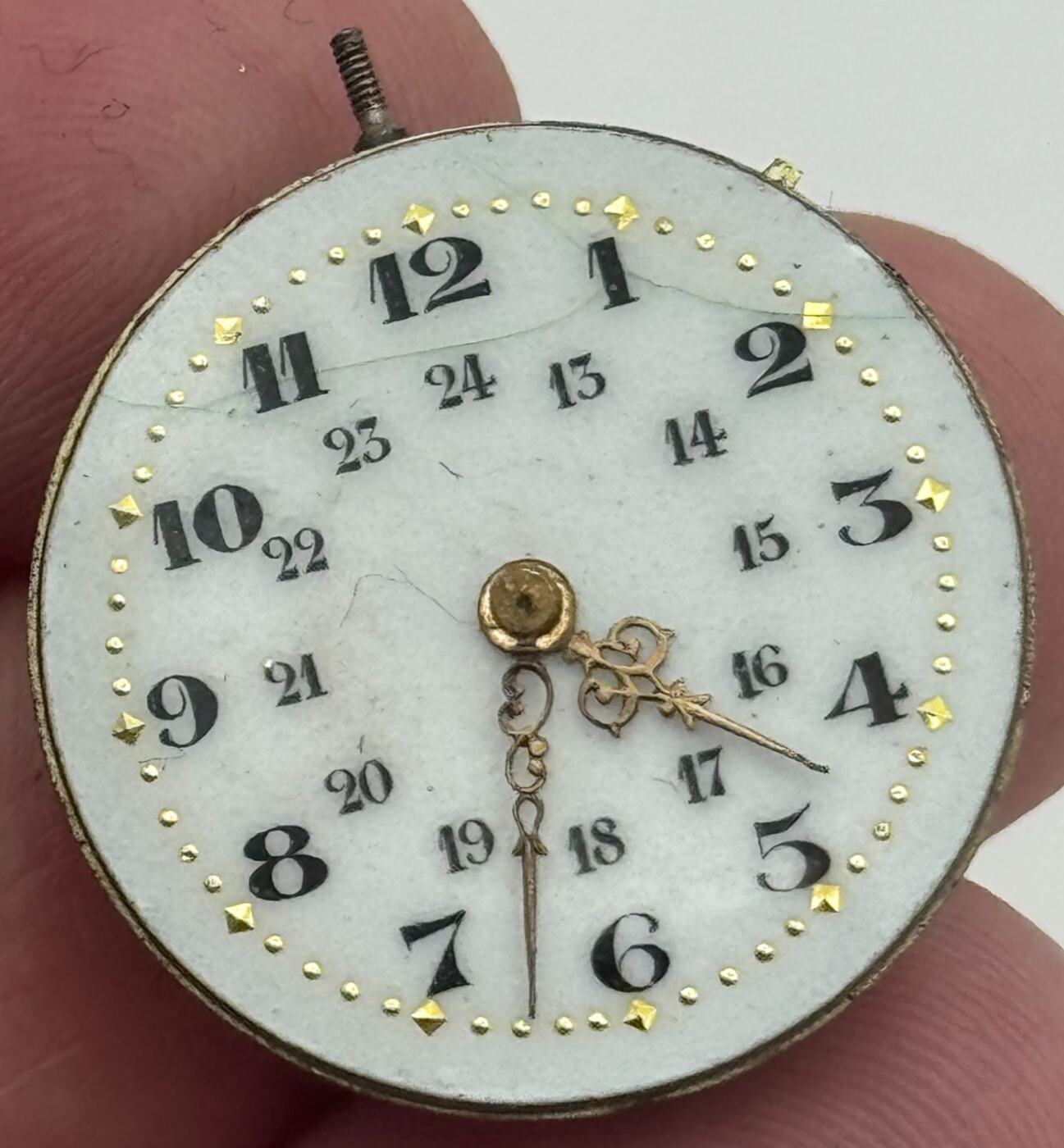 24.1mm Unidentified High Grade Manual Wind Watch Movement Vintage PARTS REPAIR
