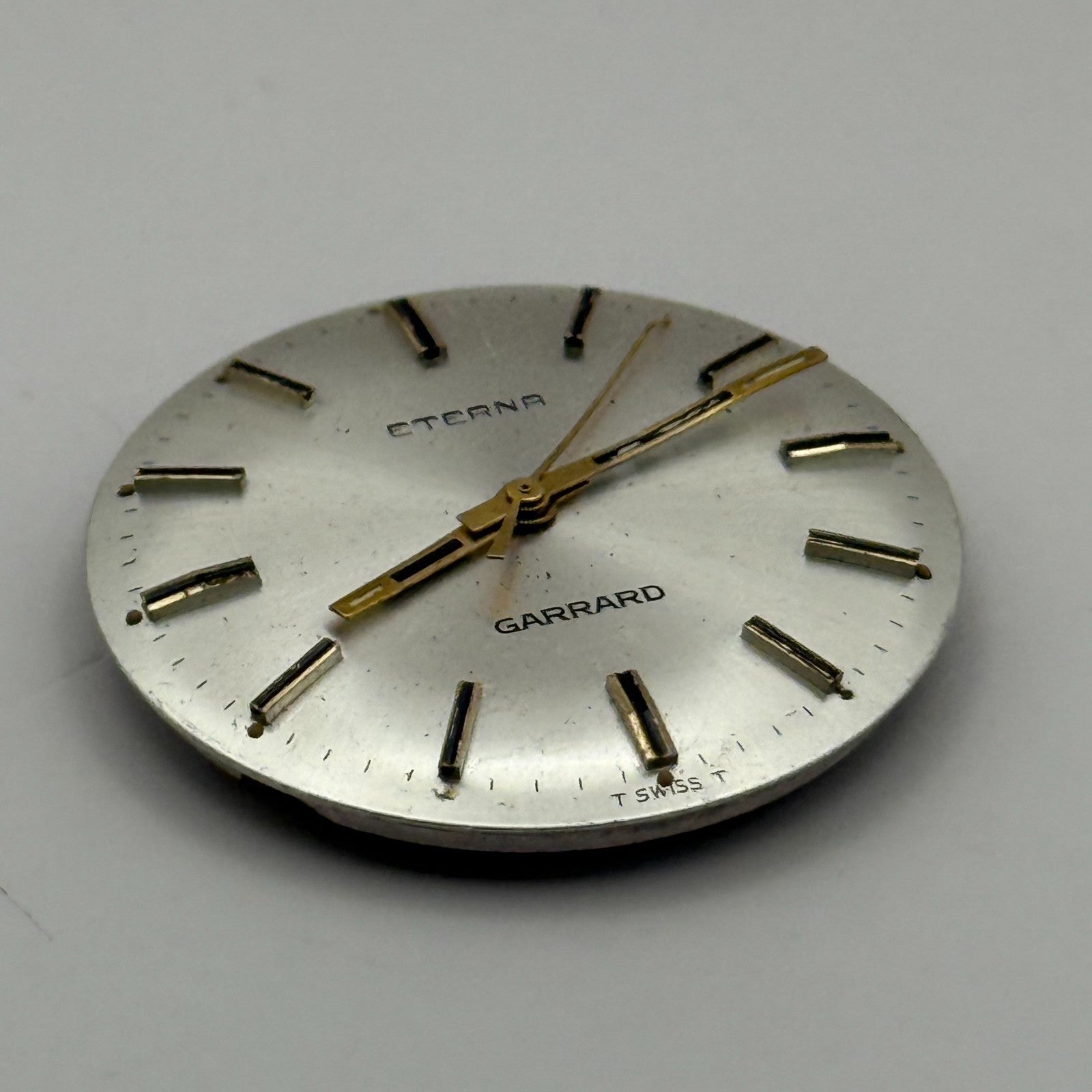 Eterna 1475K Watch Movement Garrard Manual Wind Vintage Swiss Parts 27.8mm