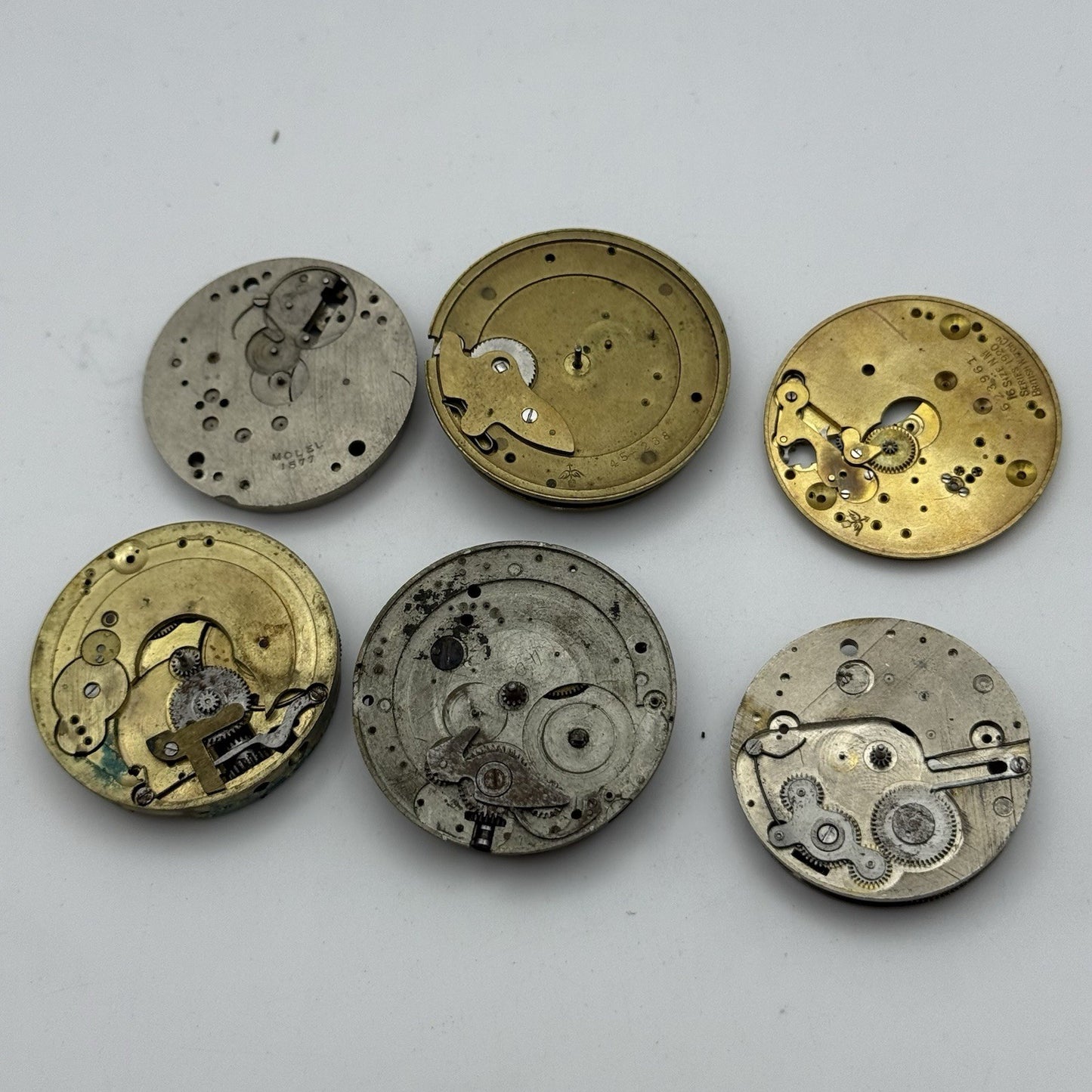 Bundle Mixed Antique / Vintage Pocket Watch Movements Joblot PARTS REPAIR SPARES