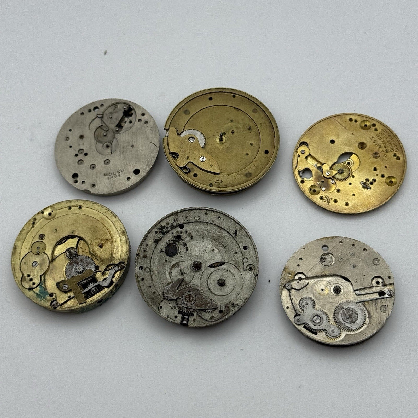 Bundle Mixed Antique / Vintage Pocket Watch Movements Joblot PARTS REPAIR SPARES