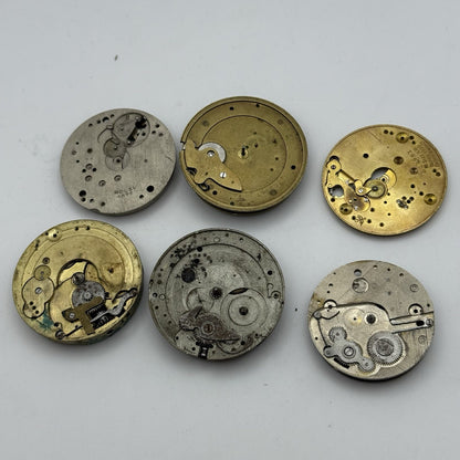 Bundle Mixed Antique / Vintage Pocket Watch Movements Joblot PARTS REPAIR SPARES