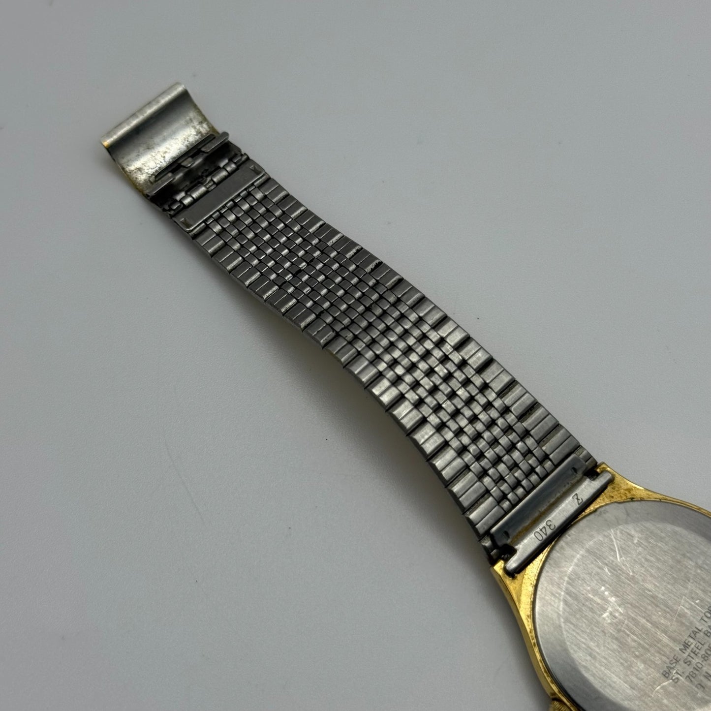 Seiko Men's Quartz Watch 7810-8059 Gold Tone Bracelet Japan 32mm PARTS REPAIR