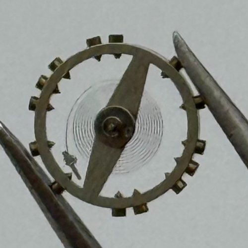AS 1677 Balance Wheel Complete And Spring 5 1/2''' 1225 M Watch Movement Parts