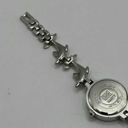 22mm Working Ladies Carvel Dolphin Stainless Steel Quartz Watch 5.75 Inches
