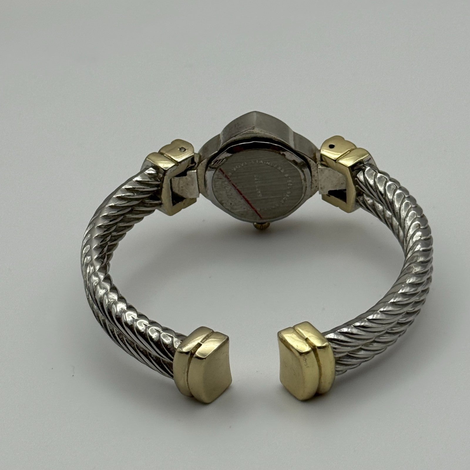 25mm Working Ladies Collezie Jewelled Two Tone Bangle Quartz Watch 5.5 Inches