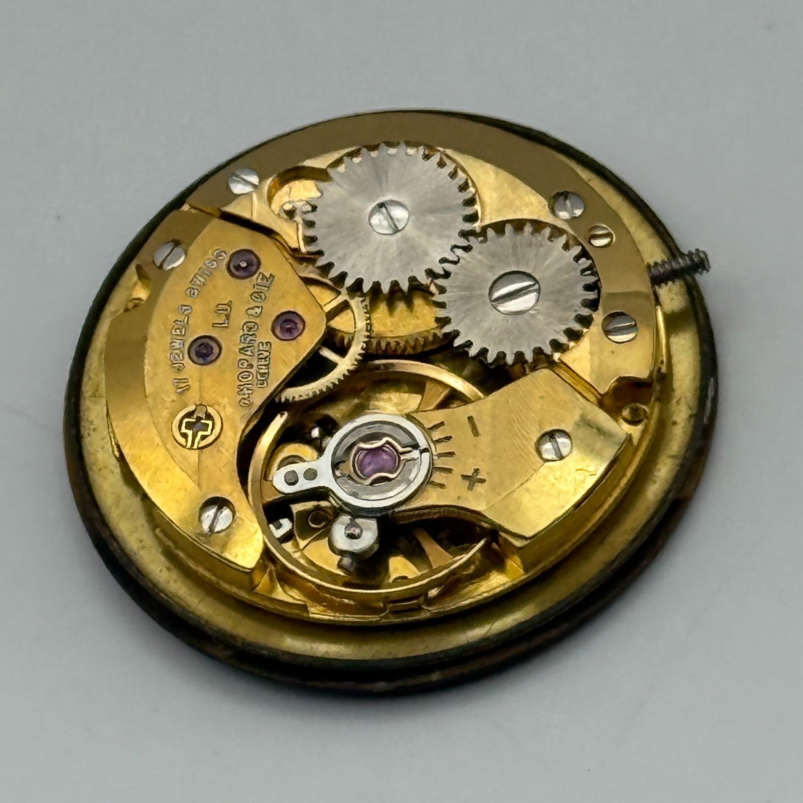 Kutchinsky Chopard & Cie Geneve ETA 2512 Watch Movement Stone Dial Running